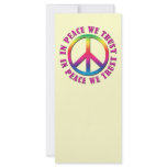 In Peace We Trust Personalized Rack Card