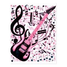 In Pink,Rock & Roll_ Postcard