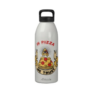 In Pizza We Trust Water Bottle