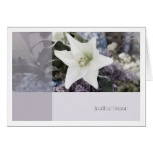 In quiet mourning card