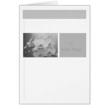 In quiet mourning card