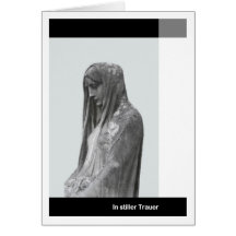 In quiet mourning cards