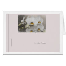 in quiet mourning cards