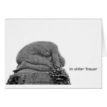 in quiet mourning greeting map card