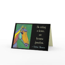 In riding a horse, we borrow freedom. - card by folkartblonde In riding a horse, we borrow freedom. - card
