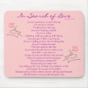'In Search of Love' poetry mouse pad mousepads
