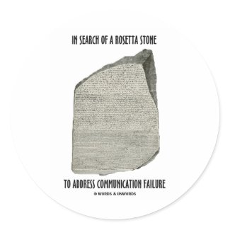 In Search Of Rosetta Stone Address Communication sticker