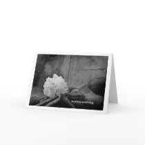 in silent mourning greeting card