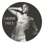 In Stitches Round Stickers