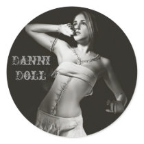 In Stitches Round Stickers