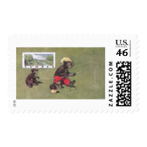 In Summer Teddy Bears Go Fishing postage
