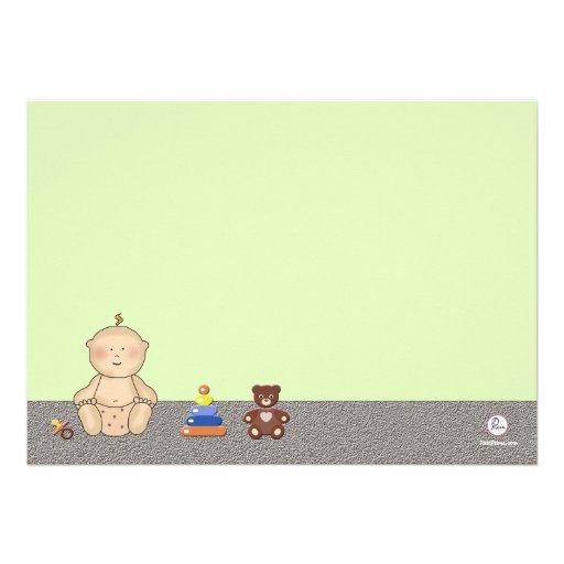 In Suspense Green - Baby Shower Invitation