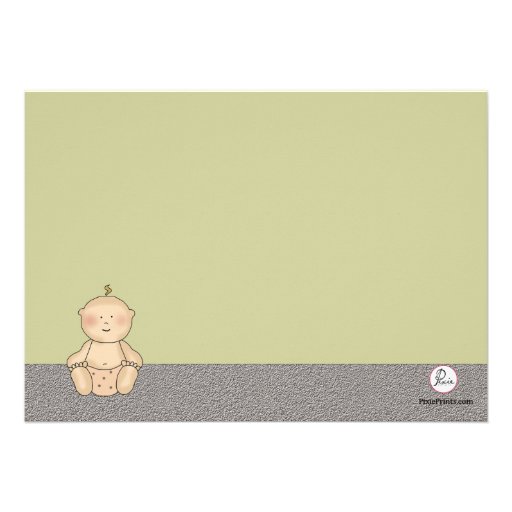 In Suspense (You Pick Background Color)Baby Shower Custom Invitation