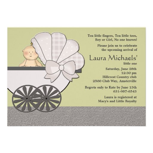 In Suspense (You Pick Background Color)Baby Shower Custom Invitation