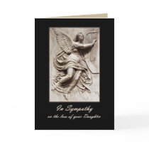 In Sympathy - Loss of Daughter - Angel with Harp Card
