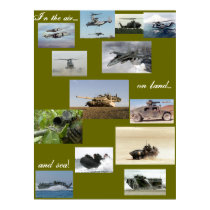In the air on land and by sea posters