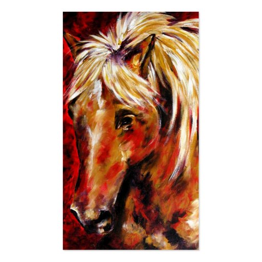 In The August Wind (Palomino Horse) Business Cards