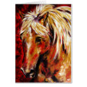 In The August Wind (Palomino Horse) Cards card