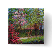 In the Azalea Garden Pinback Buttons