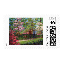 In the Azalea Garden Postage Stamp