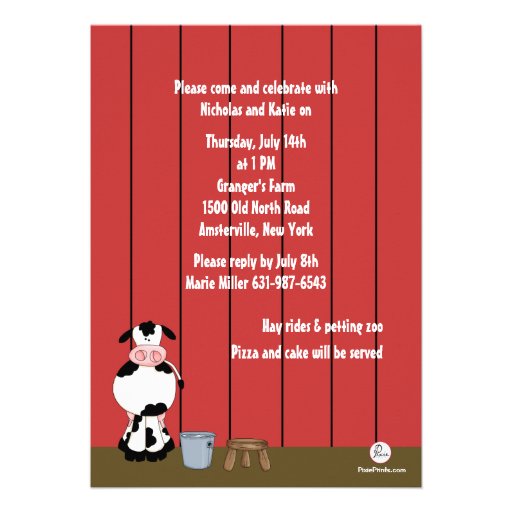 In the Barn Photo Birthday Party Invitation
