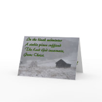 In the bleak midwinter, a stable. cards