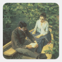 In the Boat, 1888 Square Stickers