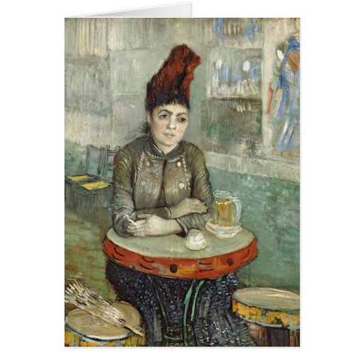 In the café: Agostina Segatori in Le tambourin Card