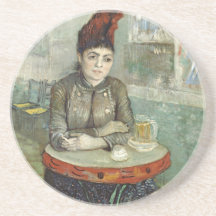 In the café: Agostina Segatori in Le tambourin Beverage Coaster