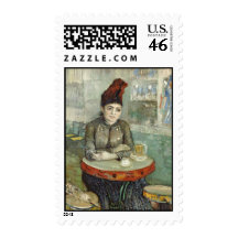 In the café: Agostina Segatori in Le tambourin Stamps