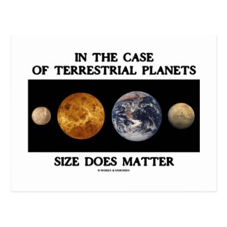 In The Case Terrestrial Planets Size Does Matter Post Cards