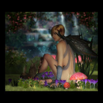 In The Clearing - Fairy In The Woodland Clearing posters