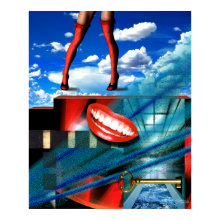 In the Clouds Poster print