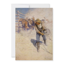 In the Corral by NC Wyeth Personalized Invites