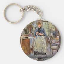 In The Dining Room By Morisot Berthe Keychain