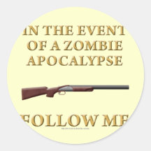 In the Event of a Zombie Apocalypse Stickers