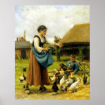 In the Farmyard ~ Julien Dupré ~ Fine Art Canvas Posters