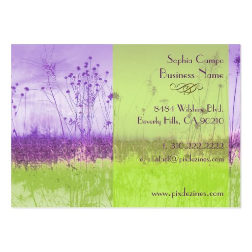 In the field, colorful businesscards template business card templates (back side)