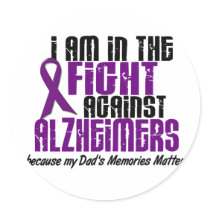 In The Fight Against Alzheimer's Disease DAD Sticker
