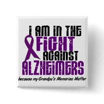 In The Fight Against Alzheimer's Disease GRANDPA Pin