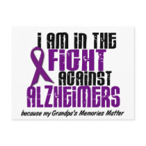 In The Fight Against Alzheimer's Disease GRANDPA Postcard