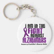 In The Fight Against Alzheimer's GRANDFATHER Keychain