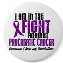 In The Fight Against Pancreatic Cancer GODFATHER buttons
