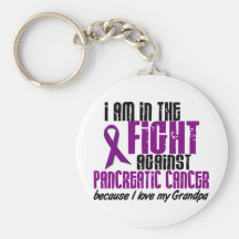 In The Fight Against Pancreatic Cancer GRANDPA Keychains