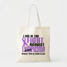 In The Fight Hodgkin's Lymphoma Sister-In-Law Canvas Bag