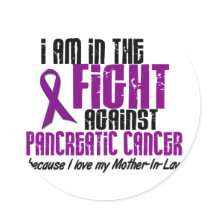 In The Fight Pancreatic Cancer MOTHER-IN-LAW stickers