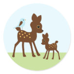 In the forest round sticker