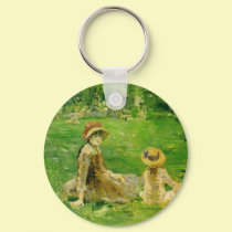 In the Garden At Maurecourt Berthe Morisot keychains by vintagegiftmall In the Garden At Maurecourt Berthe Morisot keychains