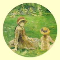 In the Garden At Maurecourt Berthe Morisot stickers by vintagegiftmall In the Garden At Maurecourt Berthe Morisot stickers