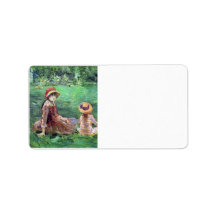 In the garden at Maurecourt by Berthe Morisot Personalized Address Label